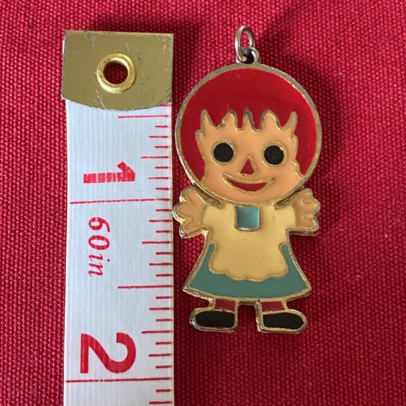 VTG 1970s Raggedy Ann Doll Enamel Pendant - Picture 5 of 13